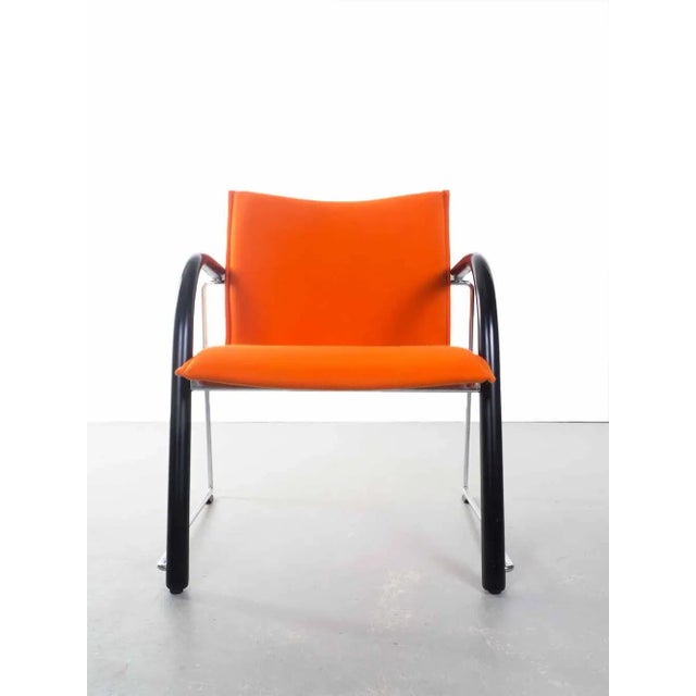 Red Vintage Chairs by Charles Schneider for Thonet, 1984, Set of 2 For Sale - Image 8 of 11