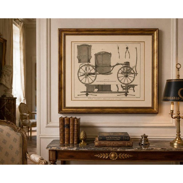French Coach & Carriage Engineering After Lucotte, 1771 For Sale - Image 10 of 11