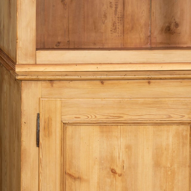 Wood Early 20th Century Danish Pine Bookcase Display Cabinet For Sale - Image 7 of 11