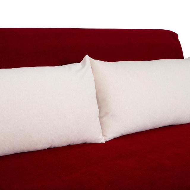 Red Multy Fabric Red and White Cream Manual Function Three-Seater Sleeper Sofa by Ligne Roset For Sale - Image 8 of 14