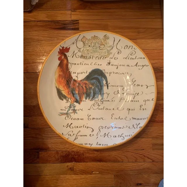 2000 - 2009 Williams Sonoma Rooster Pasta Bowl For Sale - Image 5 of 5