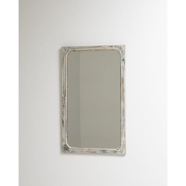 19th Century France Antique White Wood Mirror For Sale In Greensboro - Image 6 of 7