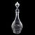 A wheel-engraved crystal decanter by Baccarat in the historic Fleur-de-Lys (Chablis) pattern, standing 10 inches with its...