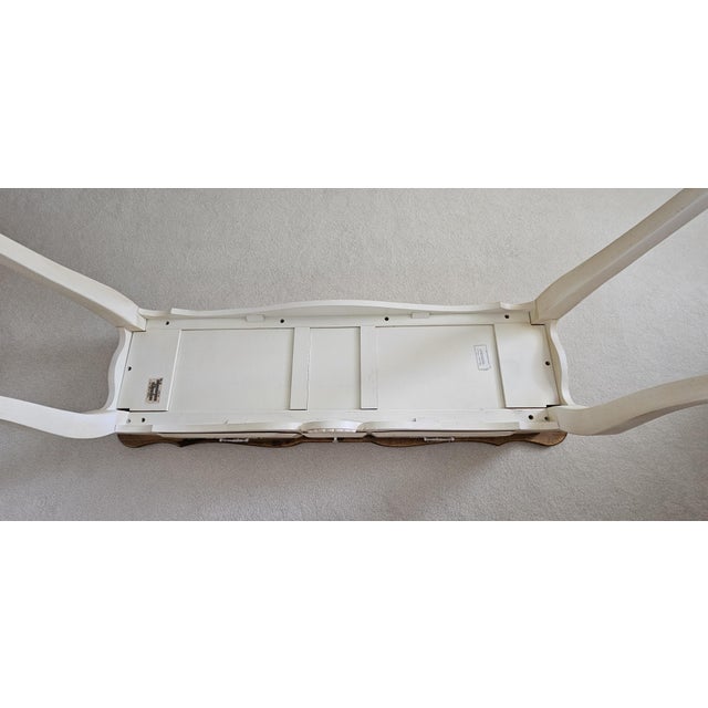 Off-white Ethan Allen Country French Sofa Table For Sale - Image 8 of 8