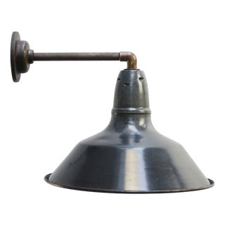 Vintage French Industrial Cast Iron Sconce For Sale