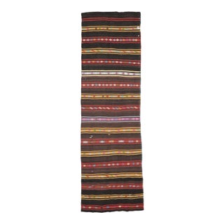 Mid 20th Century Striped Vintage Turkish Kilim Rug For Sale