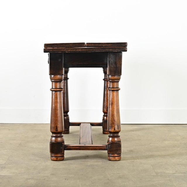 French 18th Century Solid Oak Console-Dining Table For Sale - Image 9 of 11