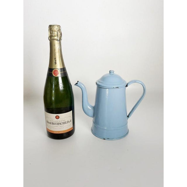 Enameled Iron Coffee Pot, France, 1960s For Sale - Image 3 of 12