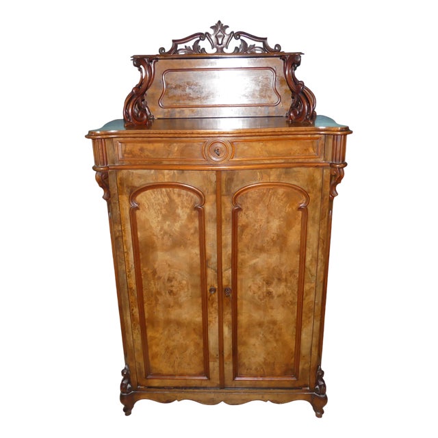 Antique Gründerzeit Vertiko with Top Section, 1920s For Sale