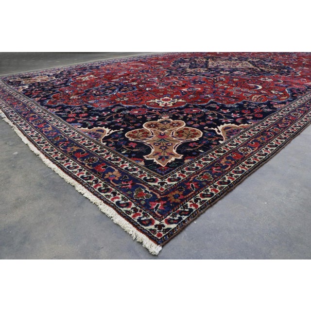 Antique Persian Mashhad Rug - 10'06 X 19'07 For Sale In Dallas - Image 6 of 9