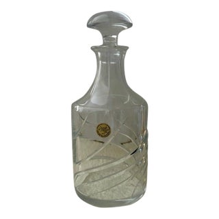 1980s Lead Crystal Wind Decanter From Cristal G. Durand For Sale