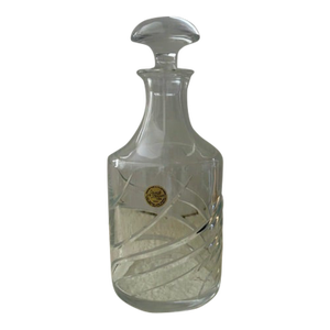 1980s Lead Crystal Wind Decanter From Cristal G. Durand