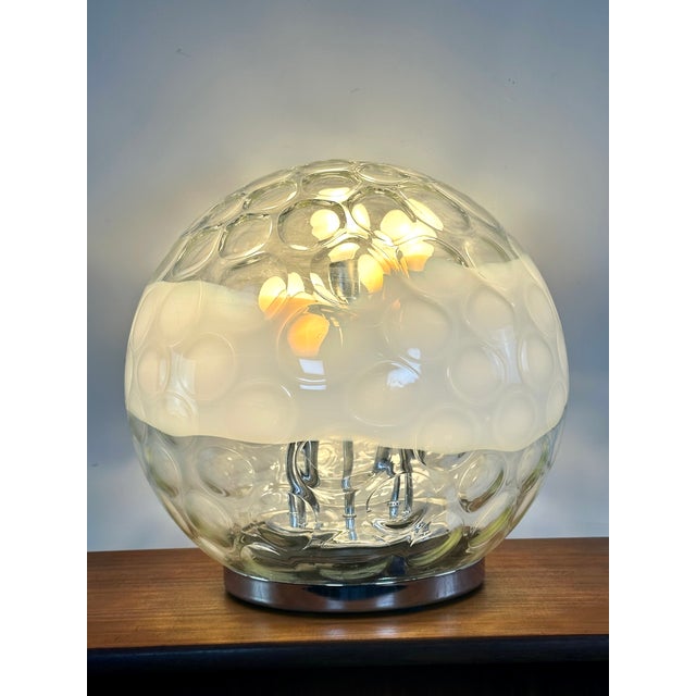 Vintage Murano Glass Ball Lamp with Blown and Bubbled Surface, 1970s For Sale - Image 14 of 14