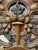 Wood Gesso and wood mirror with grape leaves and cornucopia For Sale - Image 7 of 8