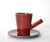 Mid 20th Century Mid-Century Swedish Handmade Red Ceramic Glogg 12 Cups & 12 Saucers For Sale - Image 5 of 13