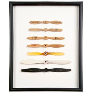 Framed Vintage Model Airplane Propellers For Sale