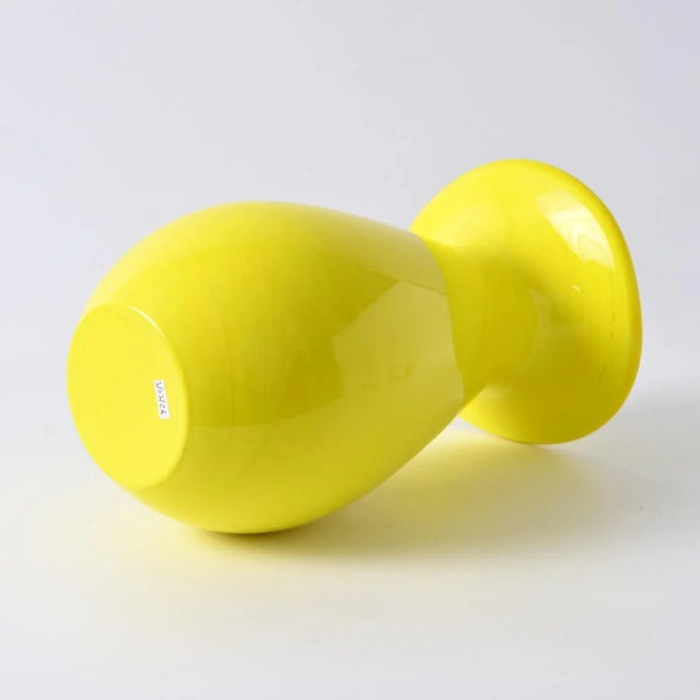 Bright Yellow Glass Vase, 1990s | Chairish