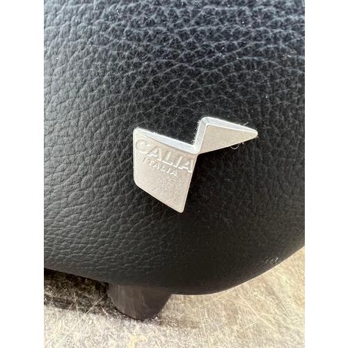 Black Leather 2-Seater and 3-Seater Sofas from Calia Italia, Set of 2 For Sale - Image 6 of 7