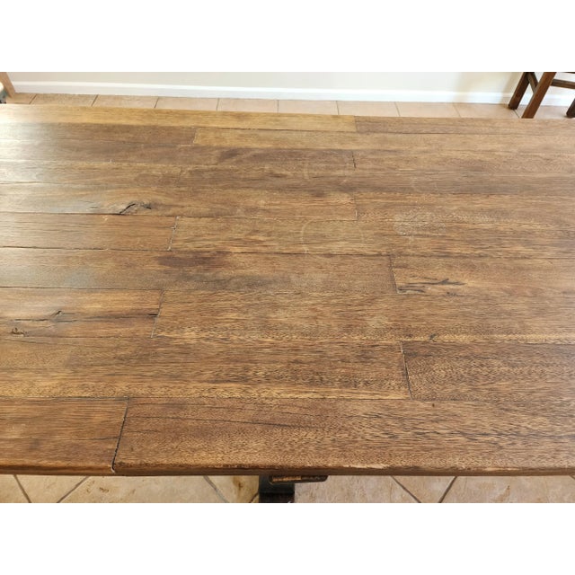 Antique French Refectory Dining Table 16 Foot Early 1900s For Sale - Image 10 of 13