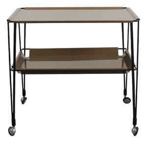 Model C7 2-Shelf Trolley by Osvaldo Borsani for Tecno Varedo, 1960s