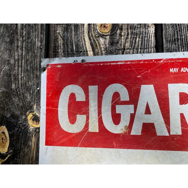 Large Metal Tobacco Sign -- Large Metal Sign -- Cigarette Metal Sign - Large Cigarette Metal Sign - Vintage Advertisement - Texas Metal Sign For Sale - Image 9 of 11