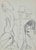Mino Maccari, Admiration, 1980, Charcoal Drawing For Sale
