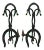 Andirons - Folk Art Iron Horse Shoe Fabrication - A Pair For Sale