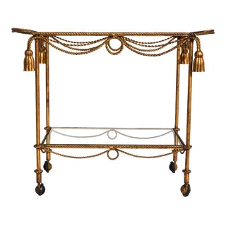 Italian Gilt Bar Cart For Sale