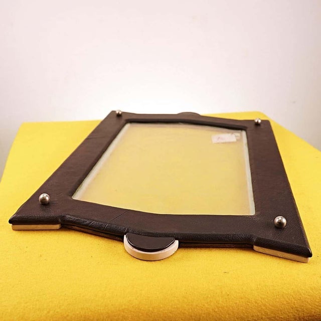 Glass Vintage Tray in Marble and 800 Silver For Sale - Image 7 of 9