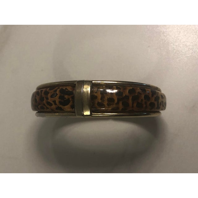 1980s 1980s Lucite Tortoise Clamper Bangle Bracelet For Sale - Image 5 of 11