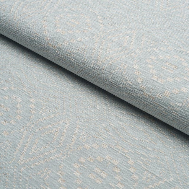 Schumacher Sample - Schumacher Verana Performance Fabric In Sky For Sale - Image 4 of 5