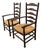 Pair of Vintage Ladder-Back Rush-Seat Chairs-Pair For Sale