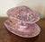 English Antique Early 19th Century English George III Wedgwood Pink Moonlight Luster Sea Shell Sauce Tureen and Under Plate Circa 1810 For Sale - Image 3 of 12