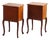 Louis XV Style Cherry Wood Bedside Tables, 1970, Set of 2 For Sale