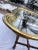 Baker Furniture Company 1970s Scalloped Brass Coffee Table in Faux Bamboo For Sale - Image 4 of 13