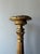Antique 1880 Gilded Oak Gold Candlestick For Sale - Image 4 of 7