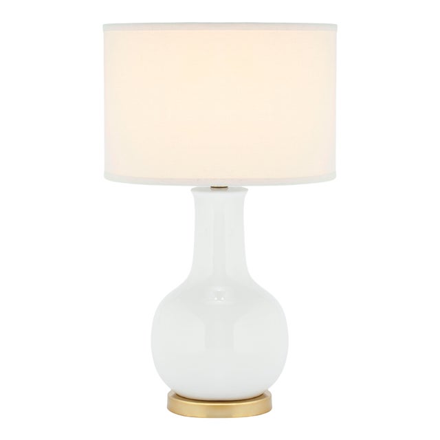 27.5-Inch H Ceramic Table Lamp - White For Sale