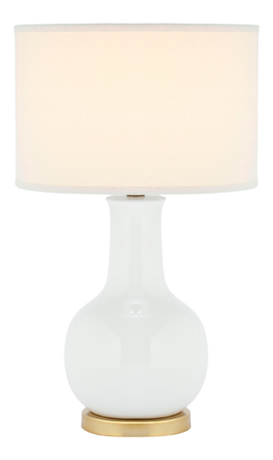 27.5-Inch H Ceramic Table Lamp - White