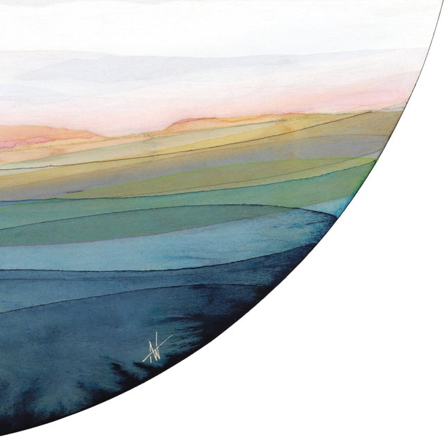 2020s Wild Skies 3 - Original Atmospheric Abstract Skyscape Acrylic and Gold Leaf Art on Wood Panel For Sale - Image 5 of 9