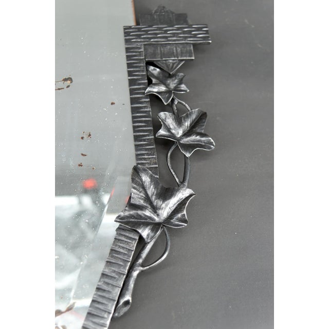 1920s Art Deco Wrought Iron Mirror by Serv for École de Nancy, France, 1925 For Sale - Image 5 of 9