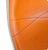 Mid Century Herman Miller Orange Ninyl Upholstered PSC Chair For Sale - Image 11 of 18
