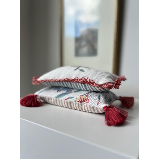 Textile Nina Campbell, Kravet, Chelsea Textiles Lavender-Filled Decorative Pillows - Collection of 2 Large For Sale - Image 7 of 10