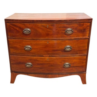 19th Century Mahogany Bowfront Chest For Sale