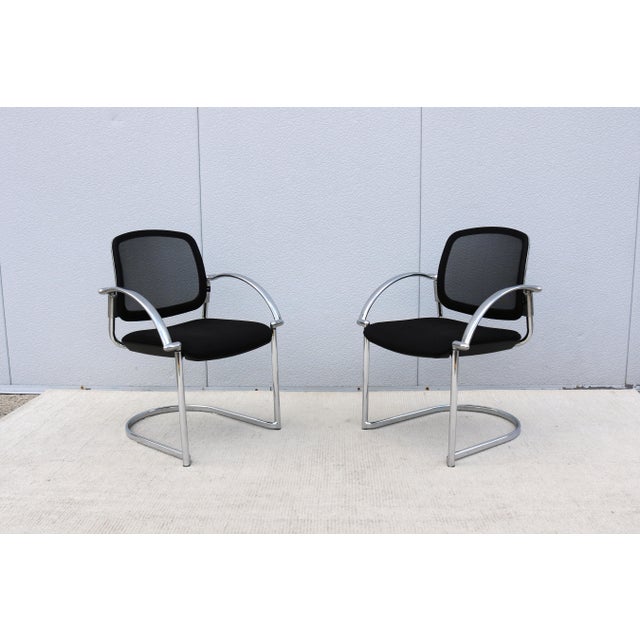 Modern Minimalist Topstar Open 30 Stacking Guest Chairs Made in Germany - A Pair For Sale In New York - Image 6 of 18