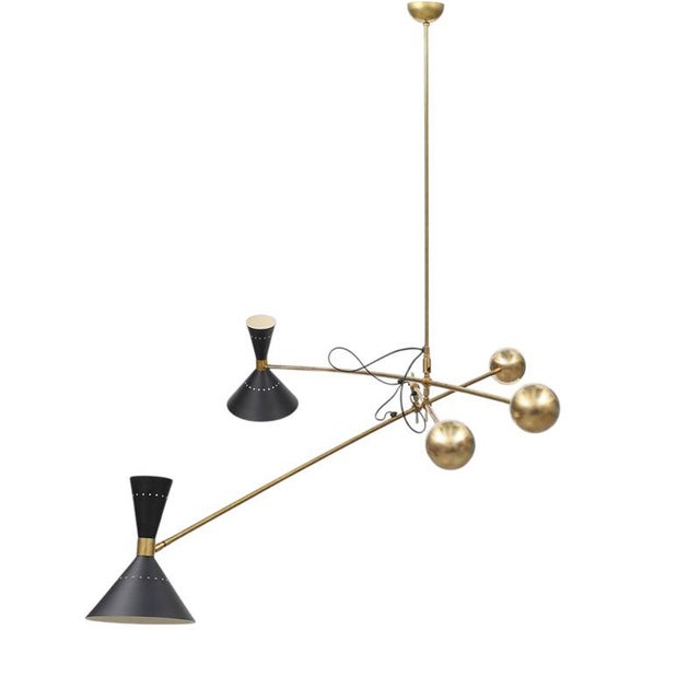 Italian Brass Counterweight Lamp For Sale - Image 9 of 9