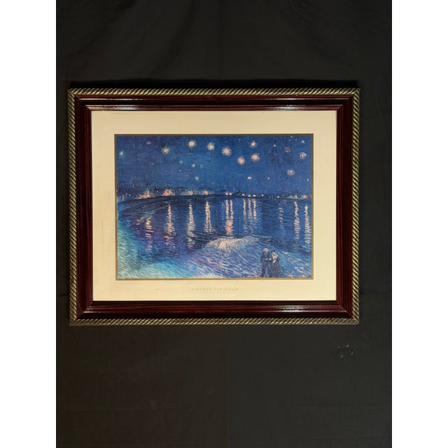 Cream 1990s Starry Night Over the Rhône Print After Van Gogh For Sale - Image 8 of 12