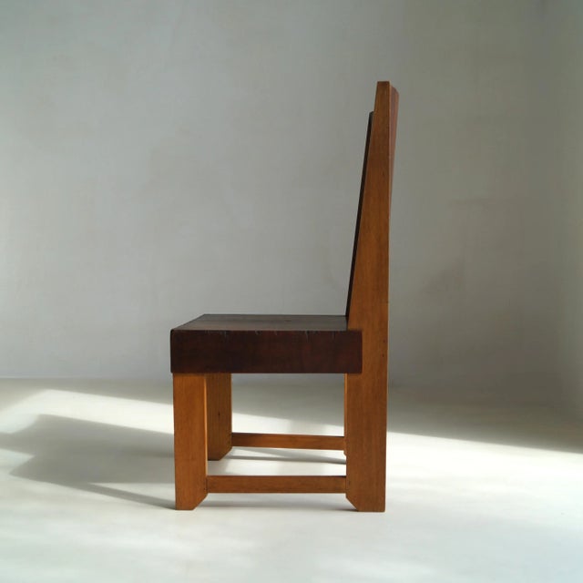 Wood Dutch Art Deco Modernist The Hague School Side Chair, 1920s For Sale - Image 7 of 18
