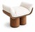 Caz Swivel Chair in Walnut and Suede Leather by Christophe Perichon For Sale - Image 9 of 10