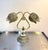 Hollywood Regency 1960s-70s Brass Filigree/Glass Double Tulip Lamp For Sale - Image 3 of 5
