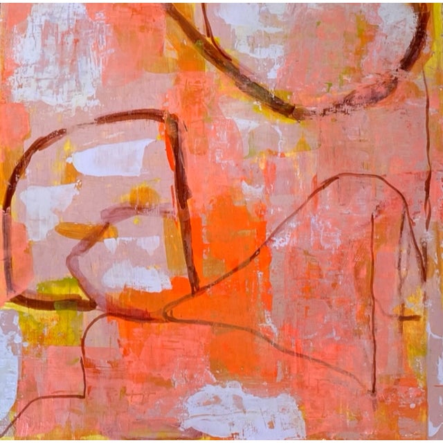 "Abstract Pink" Contemporary Original Abstract Acrylic Painting by Linda Gerson Chairish